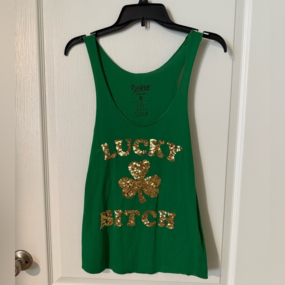 St. Patrick’s Day Tank Green Size S NWOT